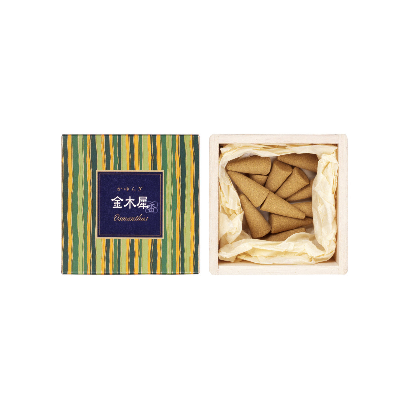 Nippon Kodo Kayuragi Osmanthus Incense Cones 12pcs with Holder