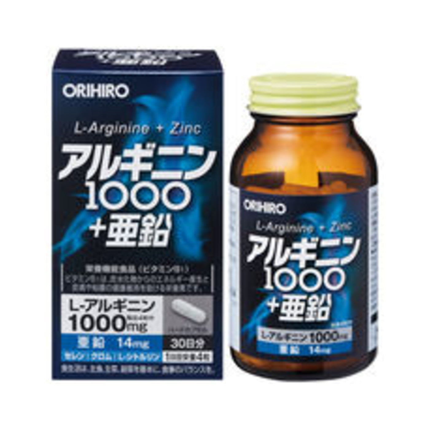 Orihiro Arginine 1000 Plus Zinc 120 Tablets 30 Days - img-1