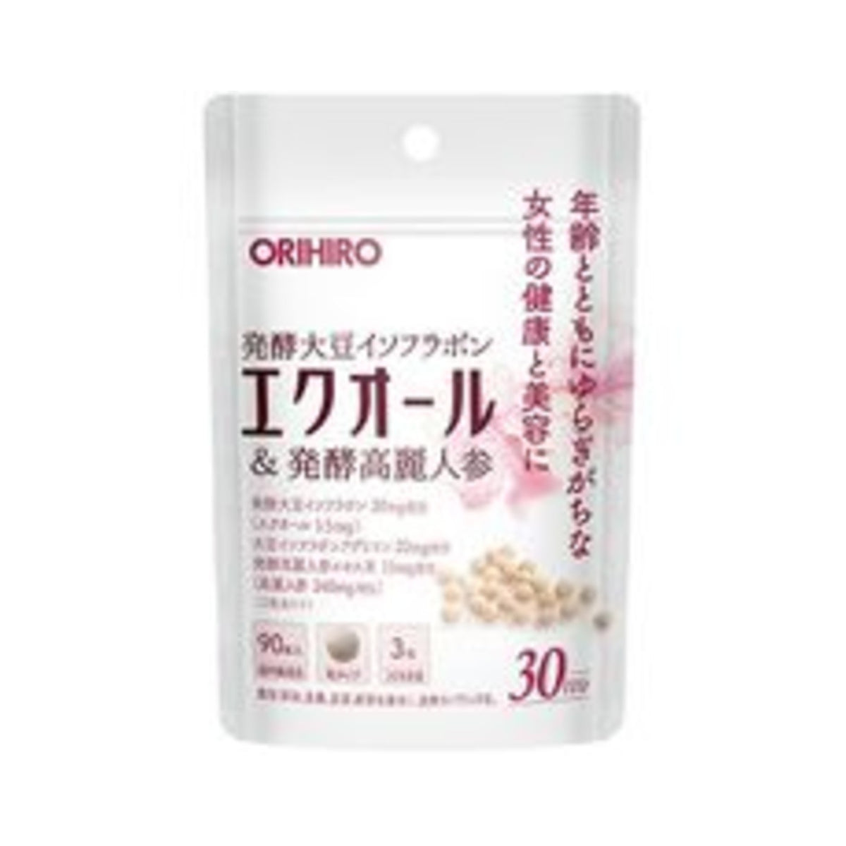 Orihiro Equol and Fermented Korean Ginseng 30 Tablets 10 Days - img-1