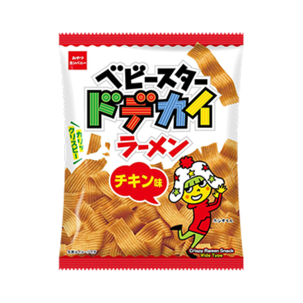 Oyatsu Company Baby Star Dodekai Wide Ramen Snack Chicken Flavor 68g - img-1