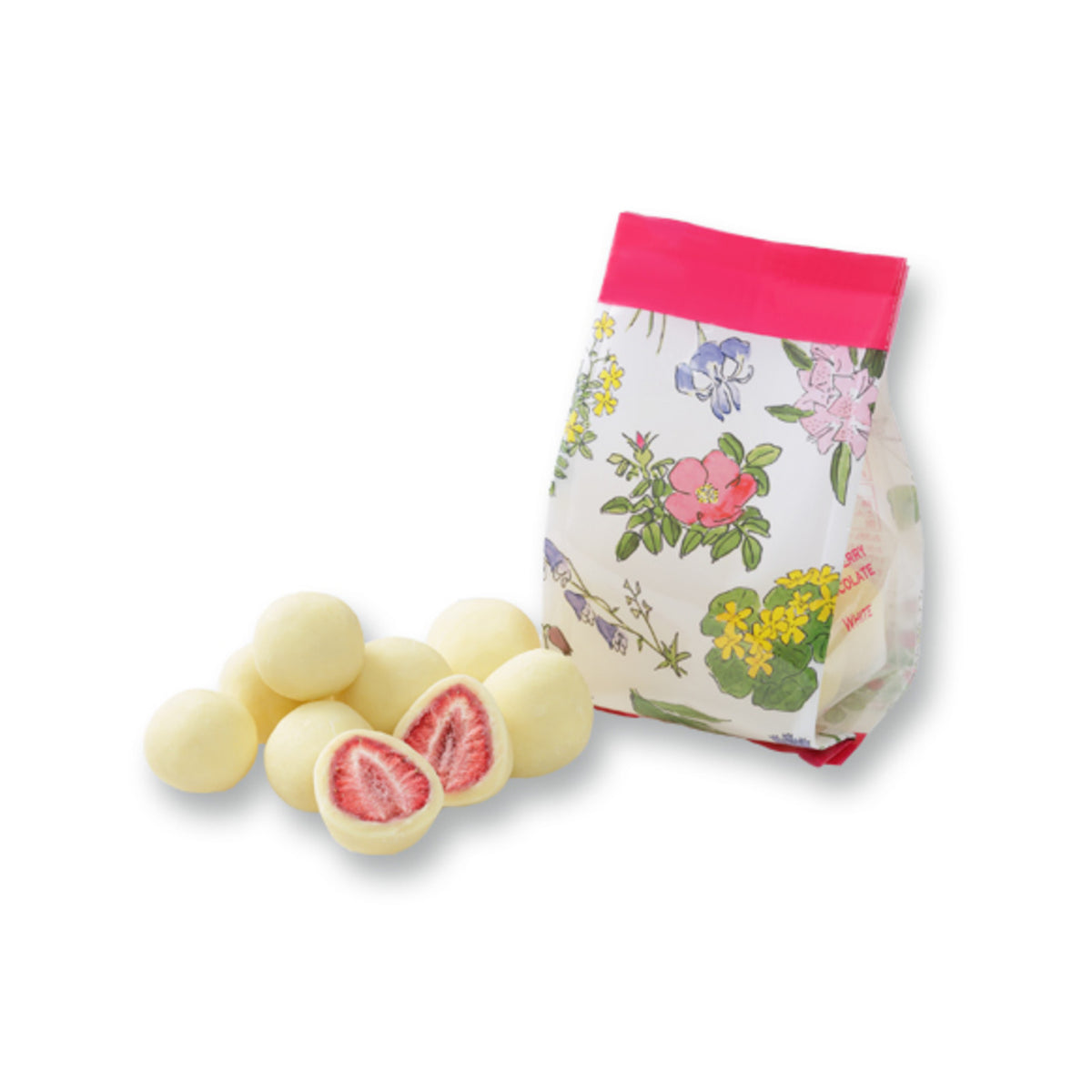 Rokkatei Strawberry Choco White 1bag (60g) - img-1