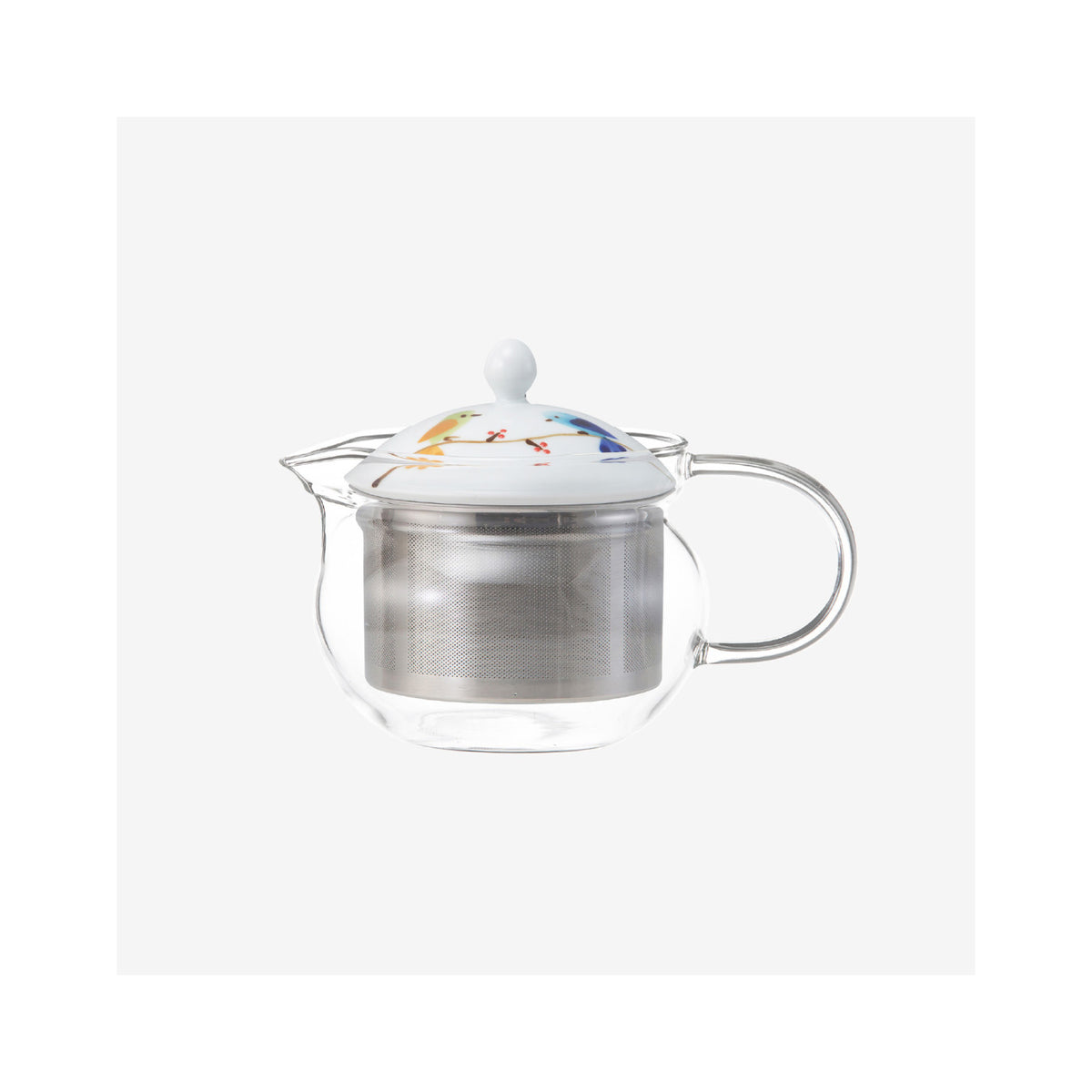 Humming SS Glass Pot Blue