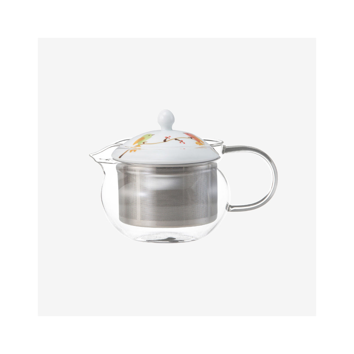 Humming SS Glass Pot Red