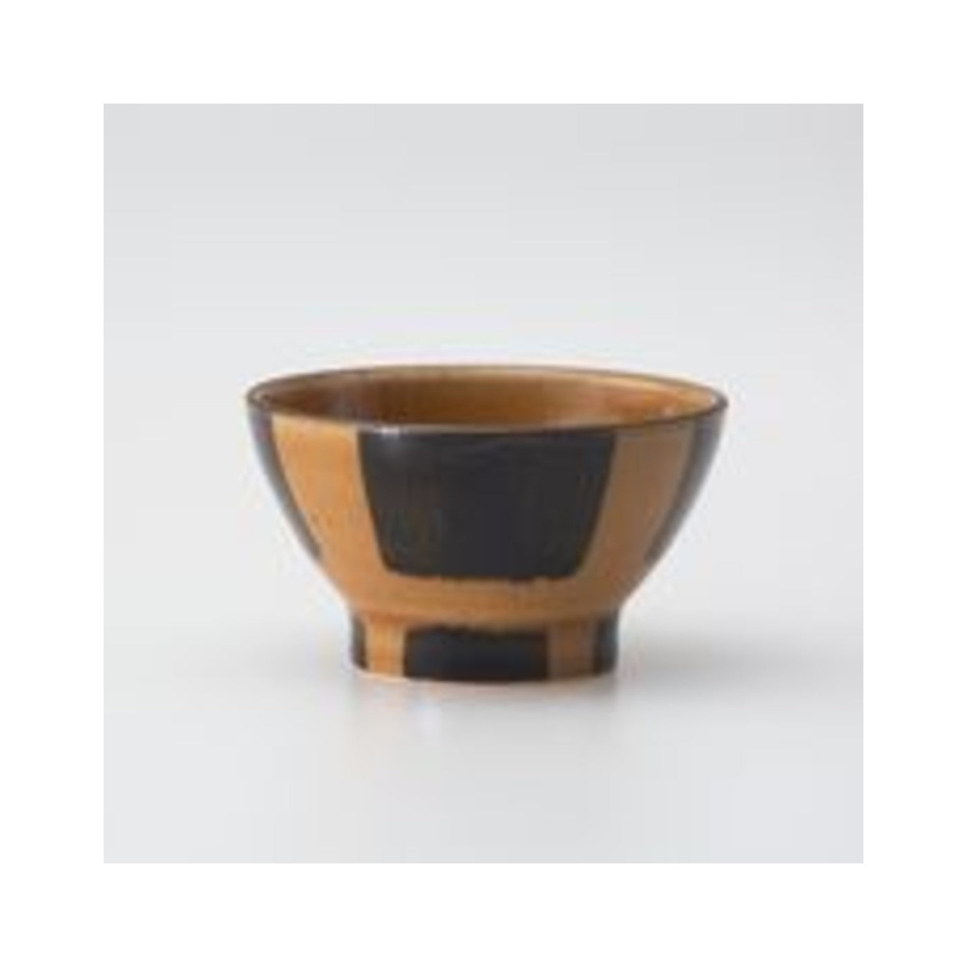 Saikai Toki mode Kurawanka Rice Bowl Small Amber Hasami Ware - img-1