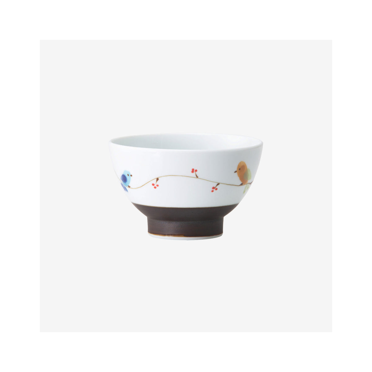 Saikai Toki Humming Rice Bowl Red Hasami Ware