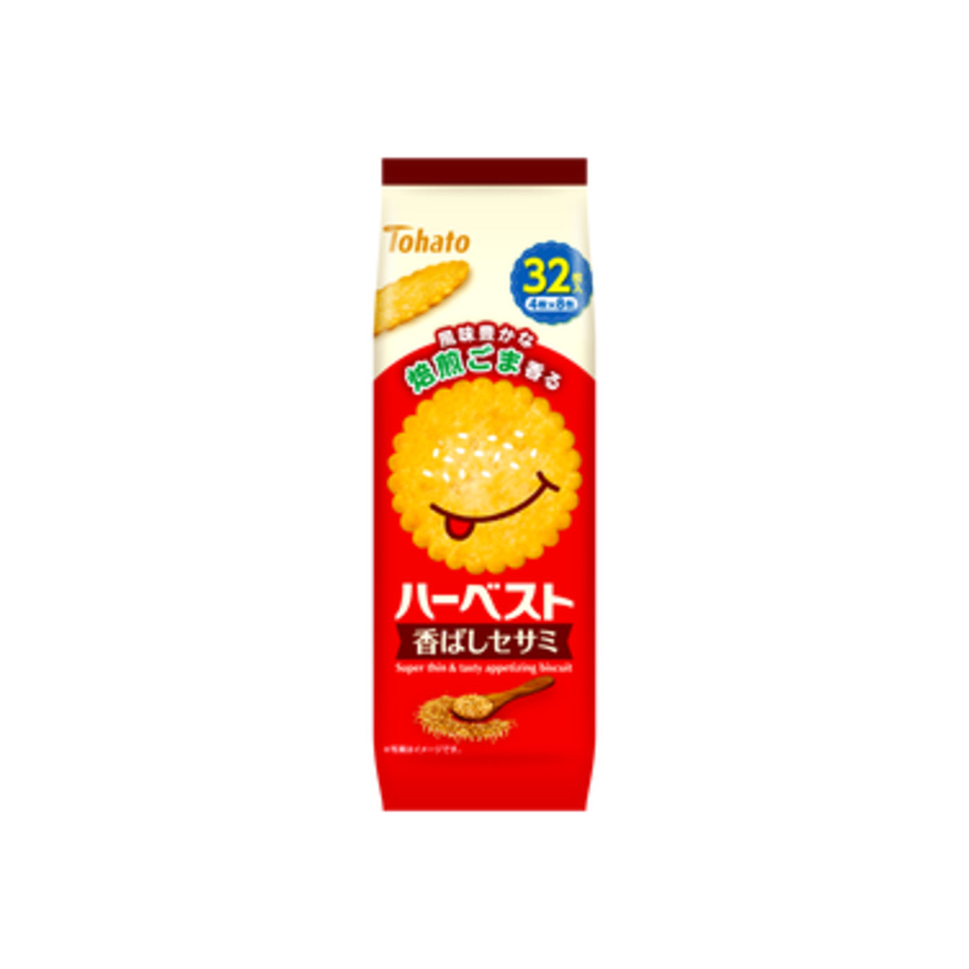 Tohato Harvest Sesame Thin Biscuits 32 Pieces (88g) - img-1