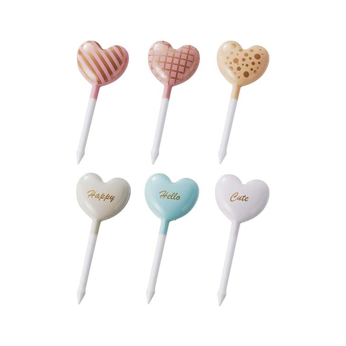 Torune Bento Food Pick Heart 6pcs