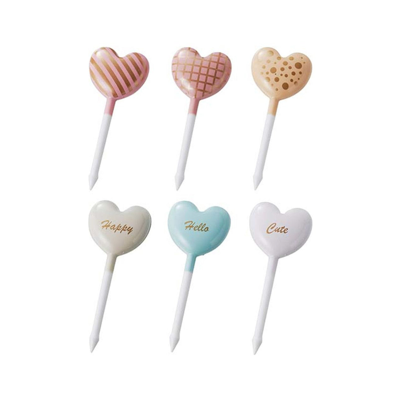 Torune Bento Food Pick Heart 6pcs